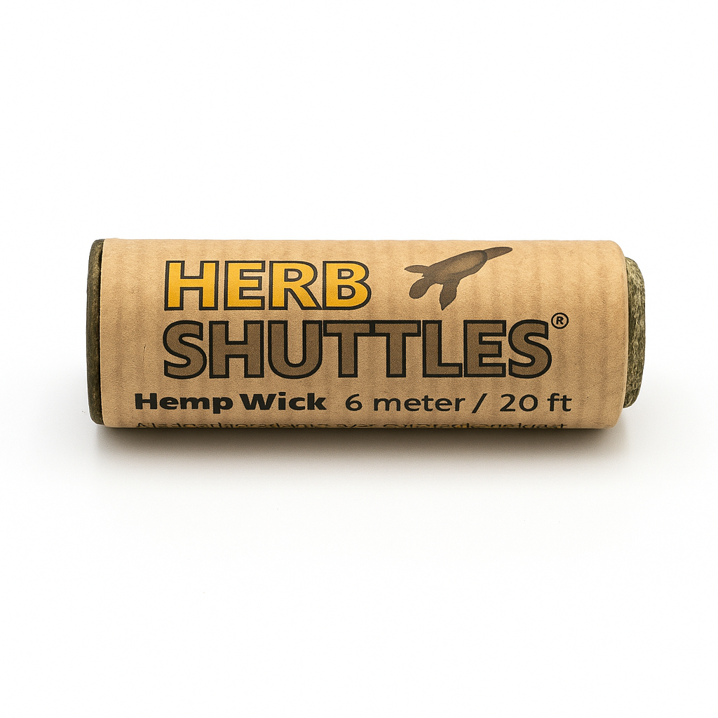 Herb Shuttles Hanfdocht 6 m – Natürliches Hemp Wick aus Hanf & Bienenwachs | Made in EU