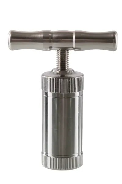 Honeypuff Pollenpresse Edelstahl – stabile Kräuter- & Pollenpresse | Metall Presswerkzeug 8,5 cm