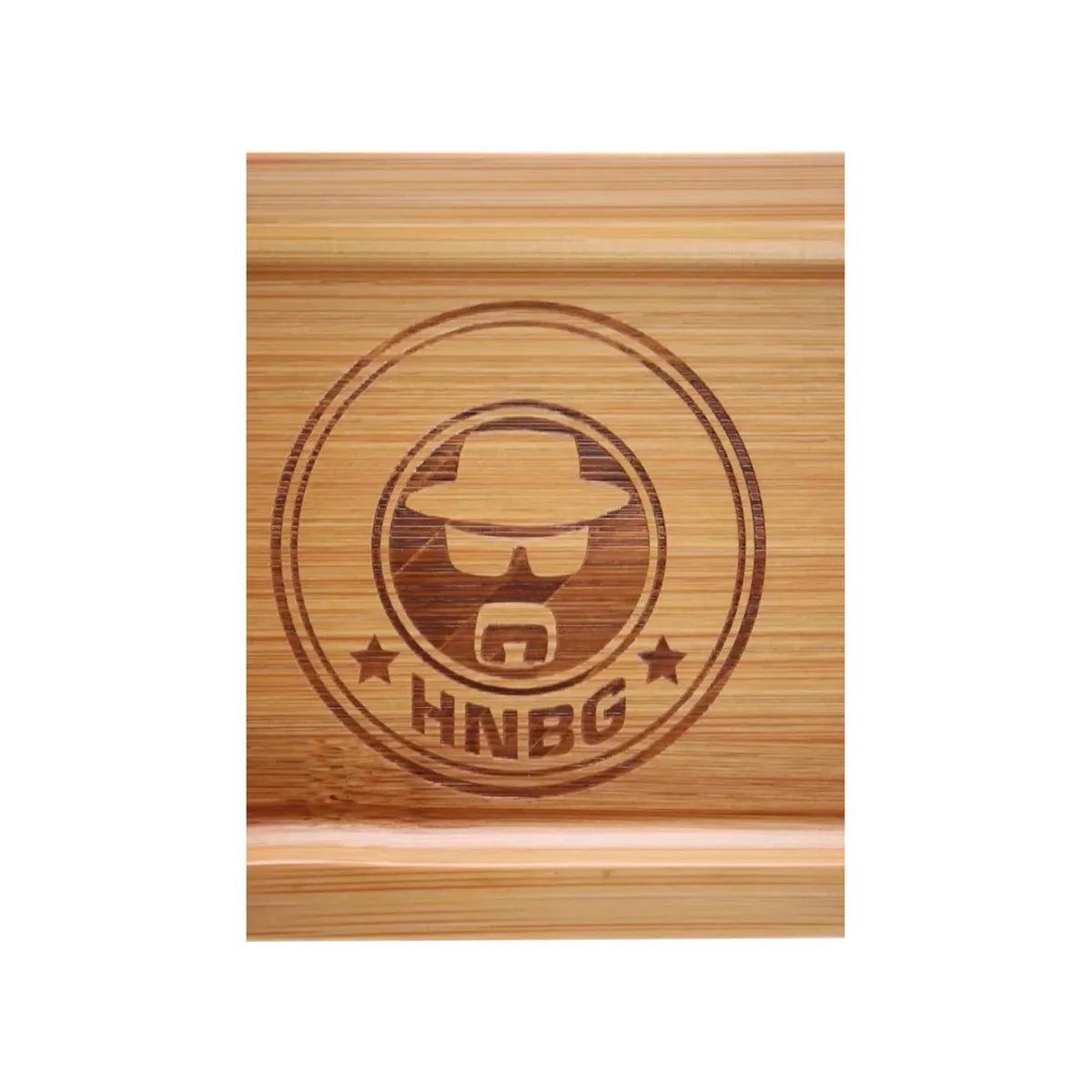 Heisenberg Bambus Rolling Tray mit Filler – Drehunterlage aus Holz mit Ablagen für Cones & Blunts