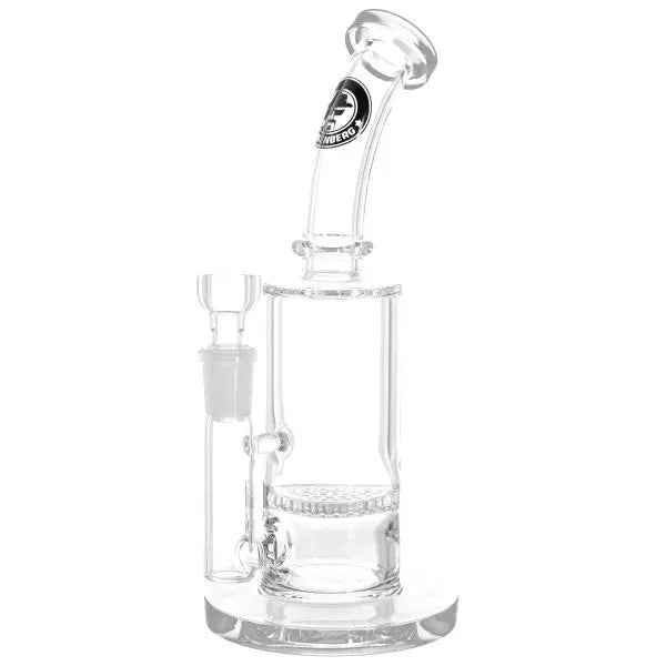 Heisenberg Honey Dude Clear Glasbong – 22 cm Honeycomb Perkolator, runder Flutschkopf, Klar