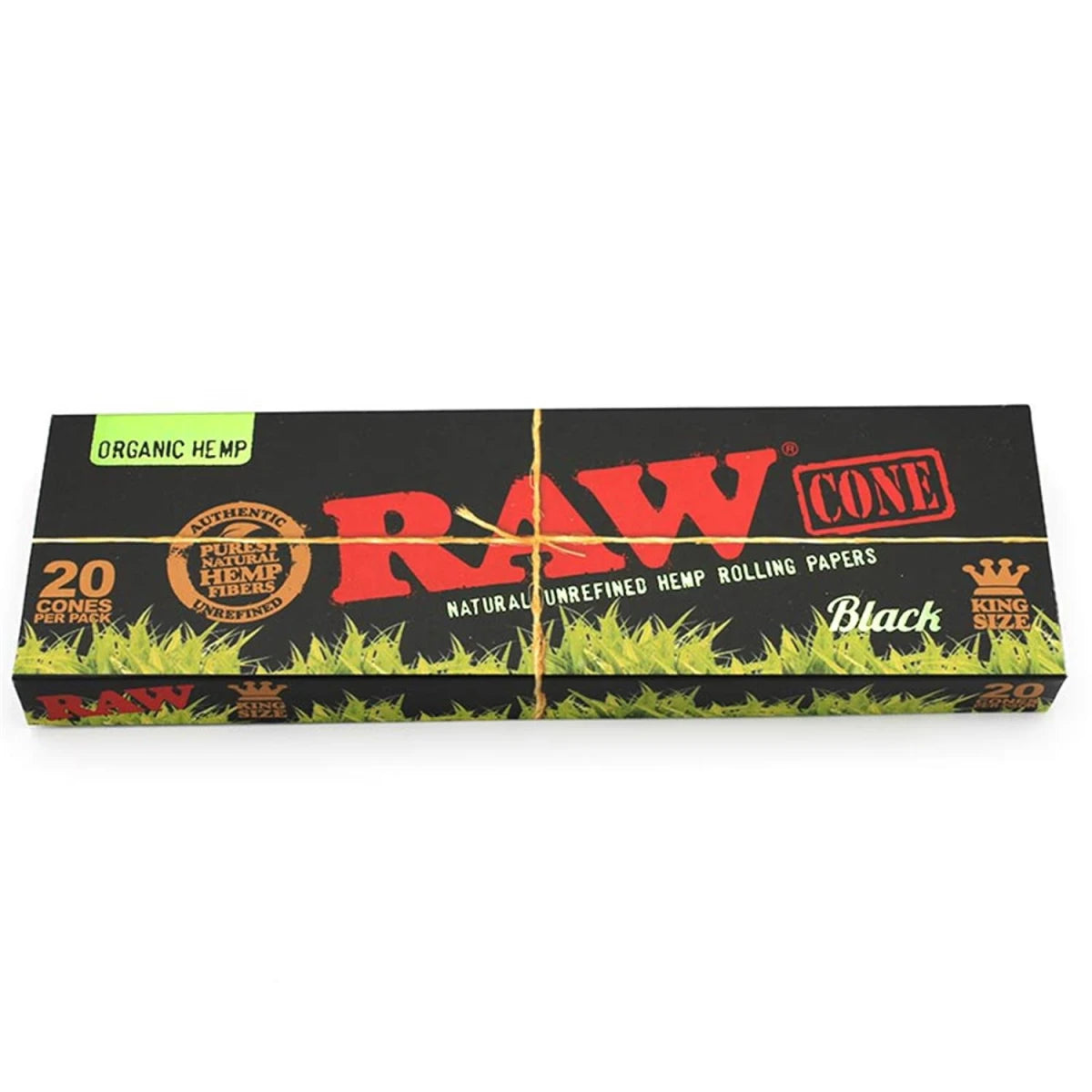 RAW Black Organic King Size Cones – 20 Stk | Pre-Rolled Papers