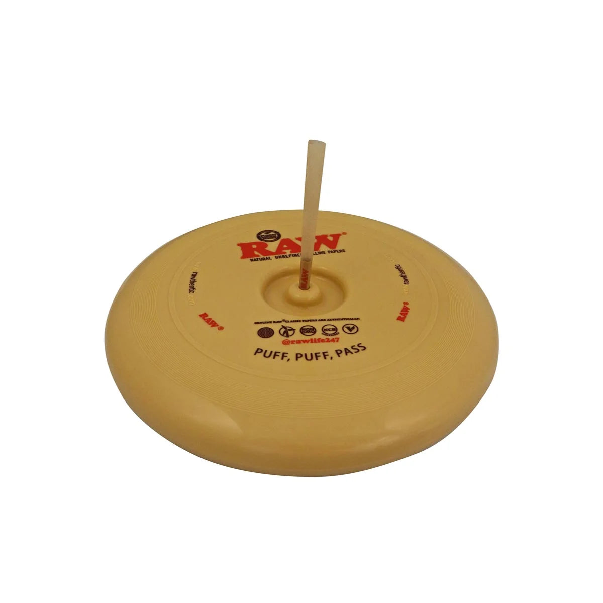 RAW Puff Puff Pass Frisbee – Wurfscheibe mit Cone Halter