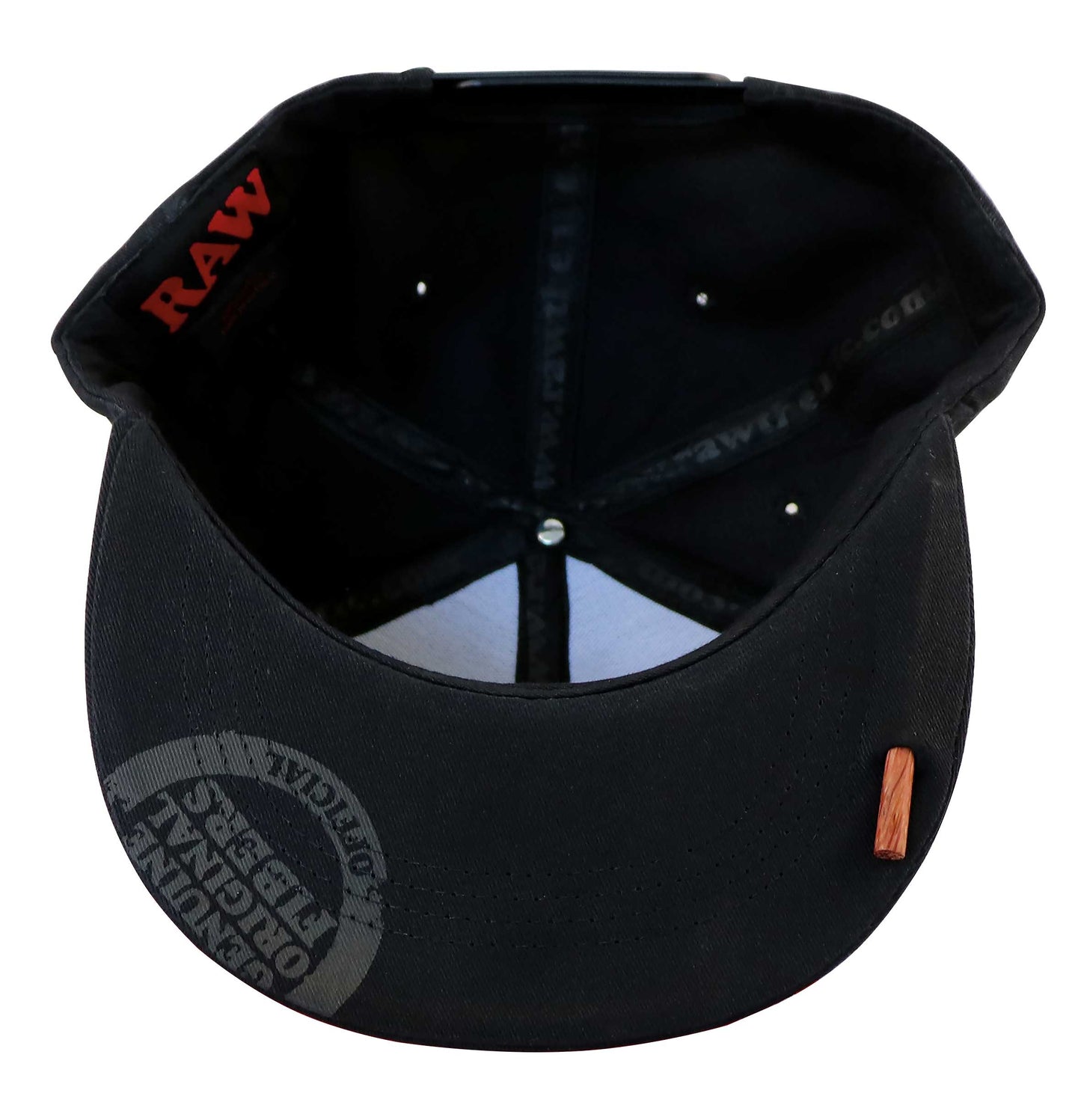 RAW Flat Bill Snapback Cap – Schwarze Poker Hat mit schwarzem RAW Logo | Original Streetwear Basecap