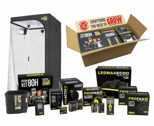 Growbox Set 80x80x180 cm LED mit 150 Watt Komplettset