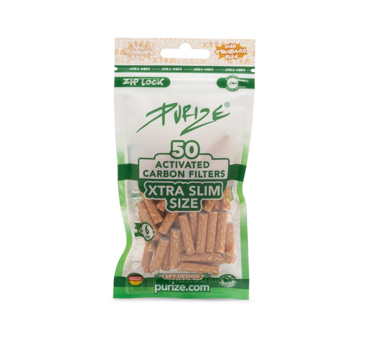 PURIZE Aktivkohlefilter XTRA Slim Size 6 mm (50 Stück)