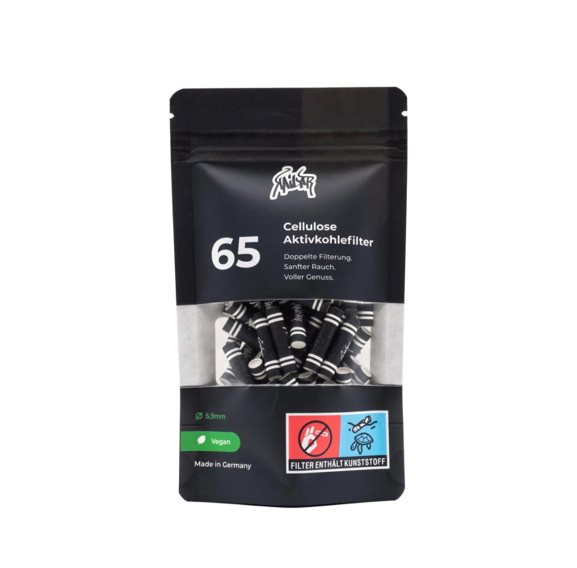 Kailar Aktivkohlefilter | Cellulose Slim 6 mm | Vegan | Made in Germany