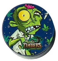 Mystik Timbers Zombie Grinder | 4-teilig Ø40mm | Kräutermühle mit Sieb & Spachtel | Verschiedene Motive