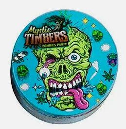 Mystik Timbers Zombie Grinder | 4-teilig Ø40mm | Kräutermühle mit Sieb & Spachtel | Verschiedene Motive