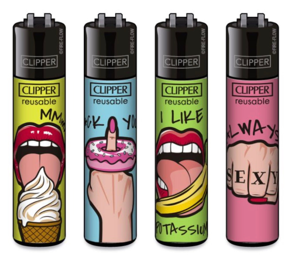 4er Set Clipper Reibrad Feuerzeuge – Sexy Mix | Original, nachfüllbar & langlebig
