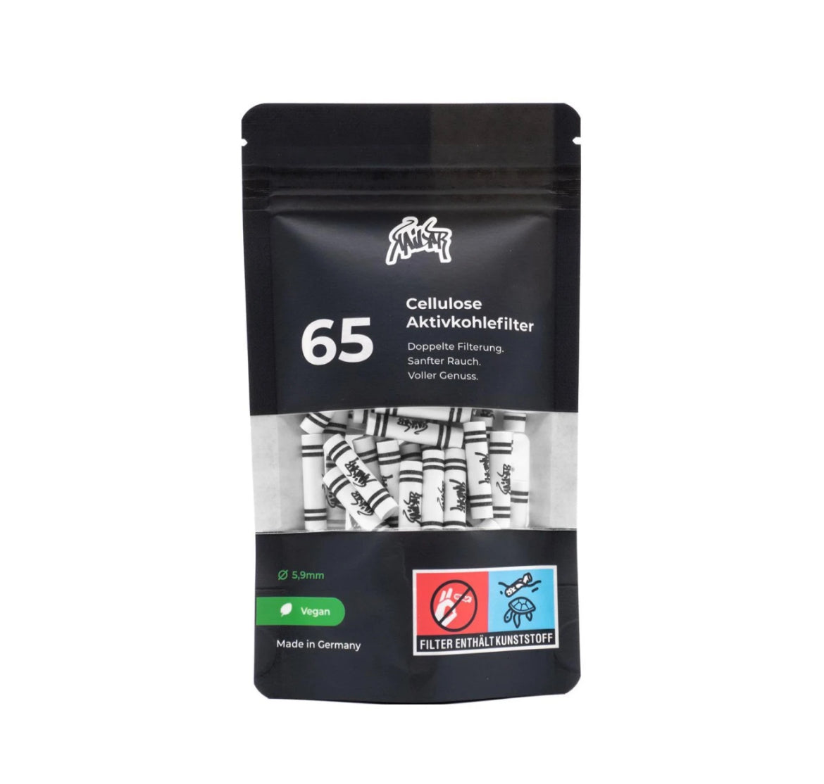 Kailar Aktivkohlefilter | Cellulose Slim 6 mm | Vegan | Made in Germany