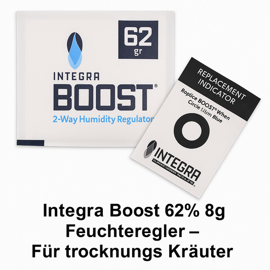 Integra Boost 62% 8g Feuchtigkeitsregler – Für Kräuter & Tabak – 2-Way Humidity Pack