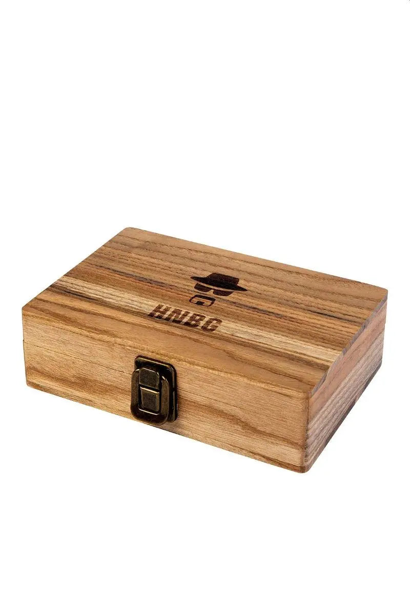 Stoner Box Large Holz-Aufbewahrungsbox mit Heisenberg Gravur | Personalisiert mit Namen oder Spruch | Kräuter & Zubehör Box