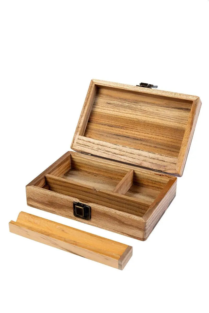 Stoner Box Large Holz-Aufbewahrungsbox mit Heisenberg Gravur | Personalisiert mit Namen oder Spruch | Kräuter & Zubehör Box