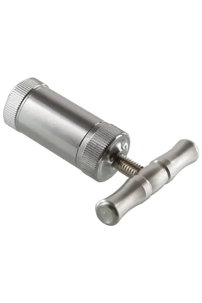 Honeypuff Pollenpresse Edelstahl – stabile Kräuter- & Pollenpresse | Metall Presswerkzeug 8,5 cm