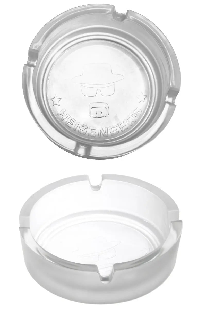 Heisenberg Aschenbecher Ø110 mm matt – runder Glas-Aschenbecher sandgestrahlt