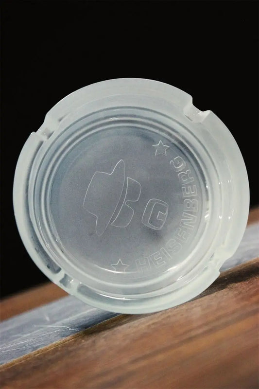 Heisenberg Aschenbecher Ø110 mm matt – runder Glas-Aschenbecher sandgestrahlt