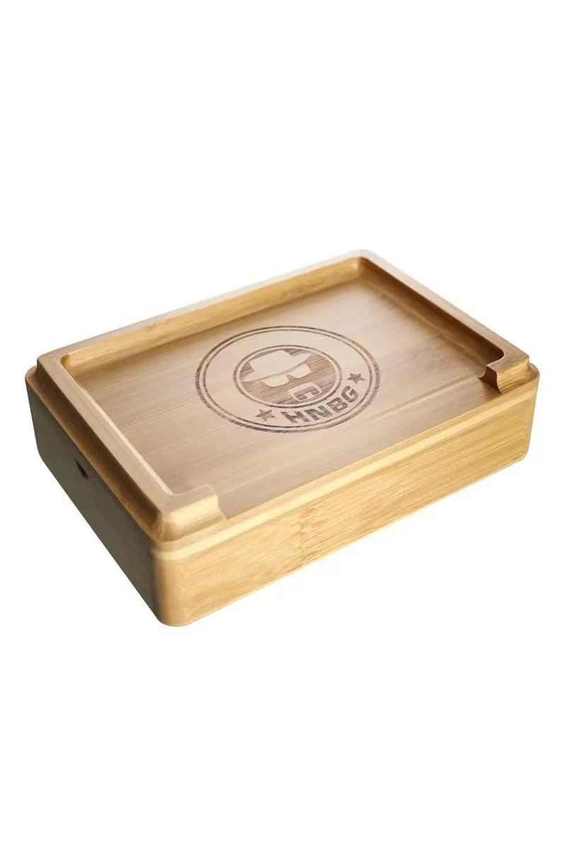 Dreh- & Stoner Box Heisenberg 20x14x6 cm | Bambus Rolling Tray mit Magnetverschluss & Staufächern