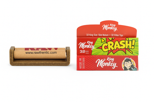 Komplett Set – Drehmaschine 110 mm + Longpapers + Filtertips | Perfektes Dreh-Set