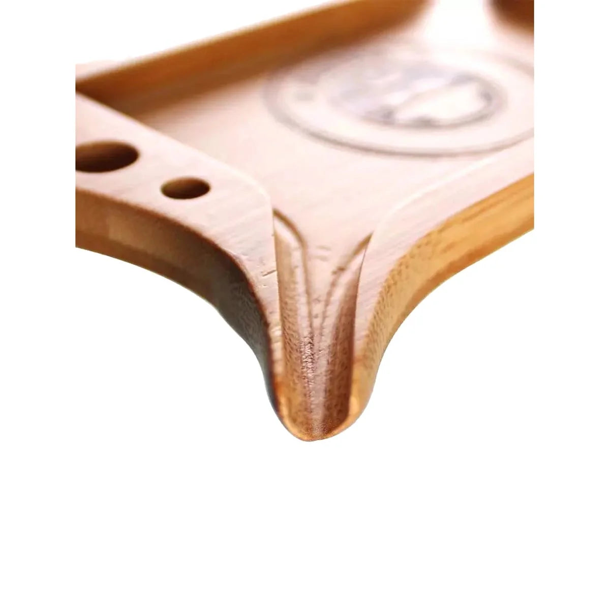 Heisenberg Bambus Rolling Tray mit Filler – Drehunterlage aus Holz mit Ablagen für Cones & Blunts