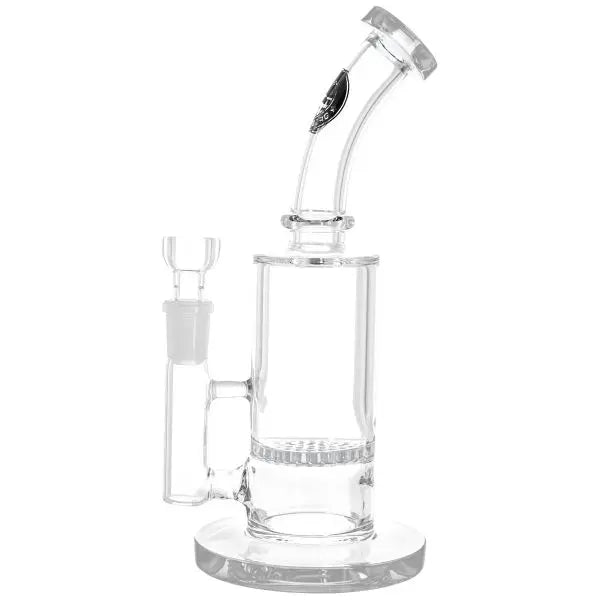 Heisenberg Honey Dude Clear Glasbong – 22 cm Honeycomb Perkolator, runder Flutschkopf, Klar