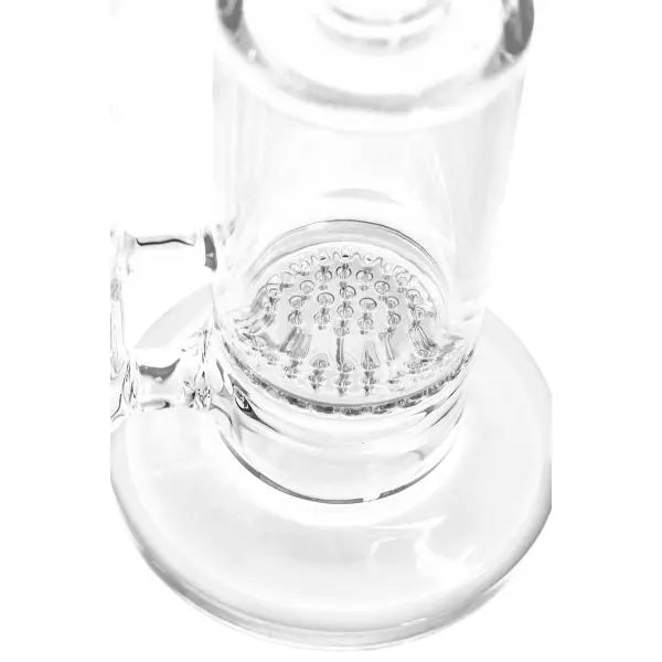 Heisenberg Honey Dude Clear Glasbong – 22 cm Honeycomb Perkolator, runder Flutschkopf, Klar