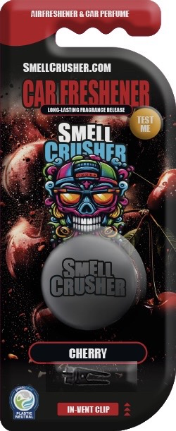 Smell Crusher Auto Lufterfrischer – langanhaltender Duft und Geruchsentferner in Cherry Black Anti Tobacco New Car