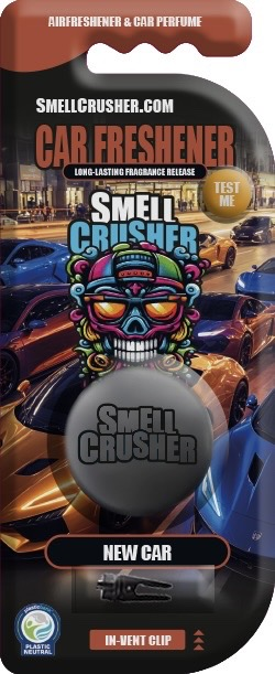 Smell Crusher Auto Lufterfrischer – langanhaltender Duft und Geruchsentferner in Cherry Black Anti Tobacco New Car