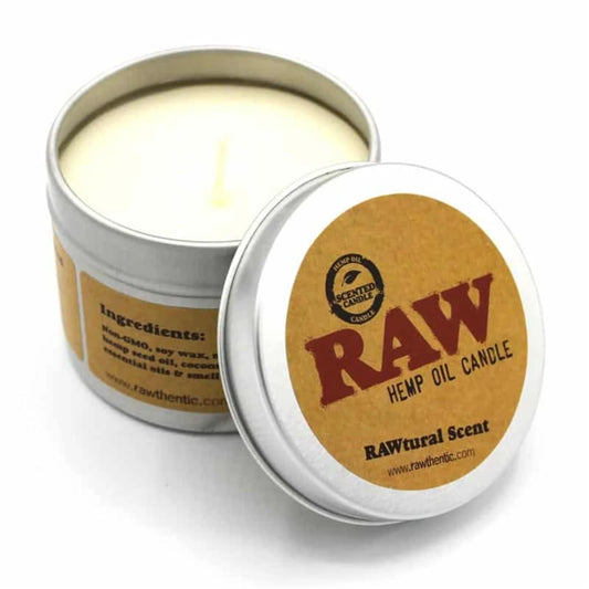 RAW Hemp Oil Candle Duftkerze – natürliche Hanföl Aromakerze mit Vanille & Terpenen