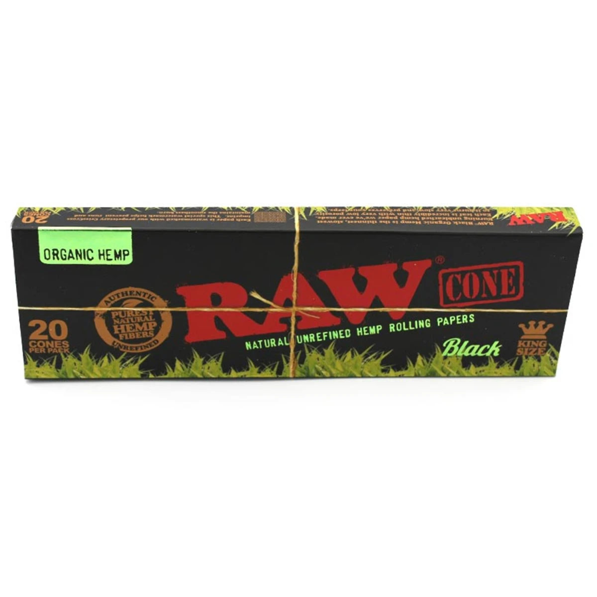 RAW Black Organic King Size Cones – 20 Stk | Pre-Rolled Papers