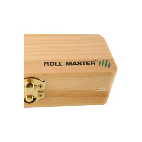 Rolling Box „Rollmaster“ – 15,5×6×4,5 cm | Holz-Organizer mit V-Block & Paper-Klemme | Personalisierbar