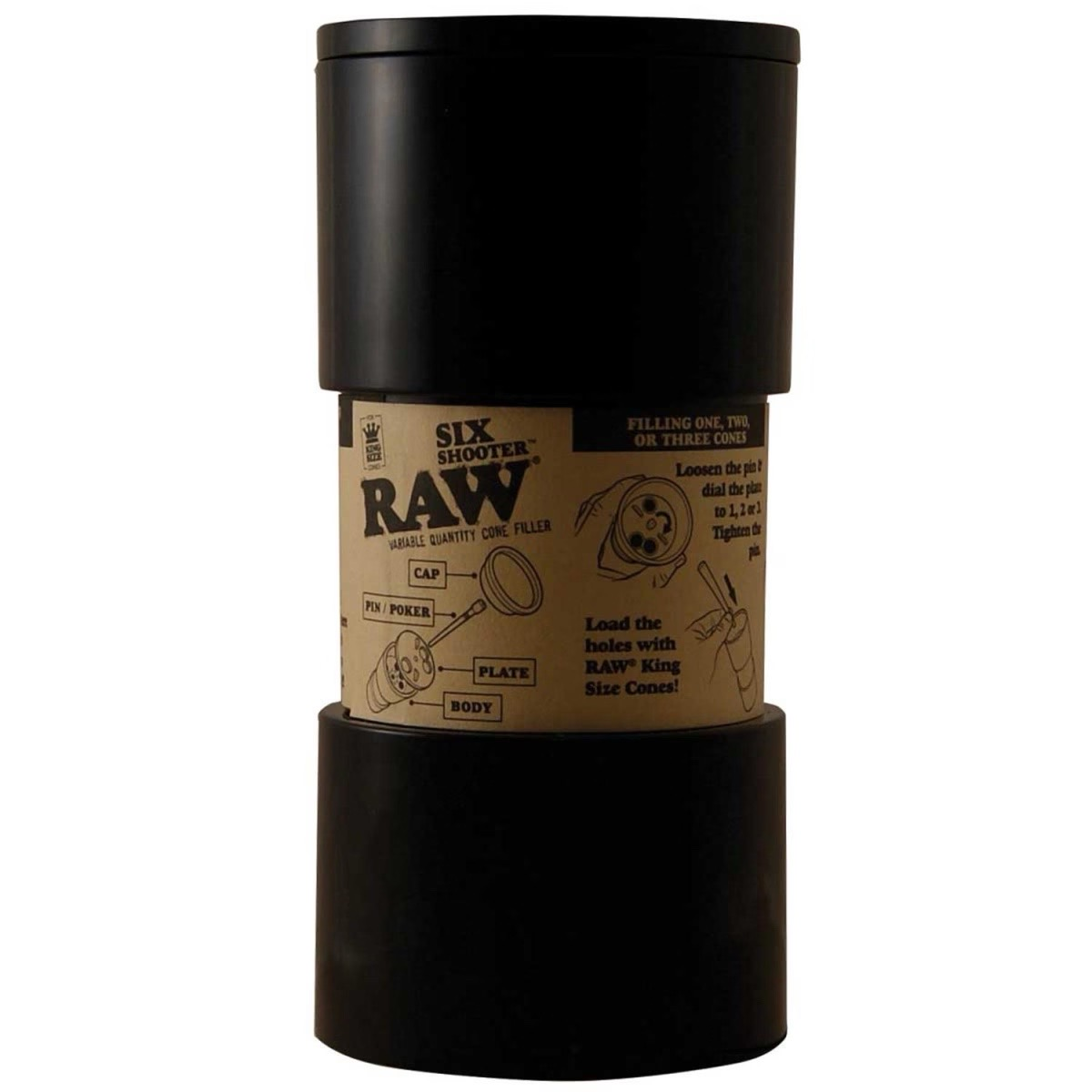 RAW Six Shooter Cone Filler | King Size Joint Stopfer | 1–6 Cones gleichzeitig