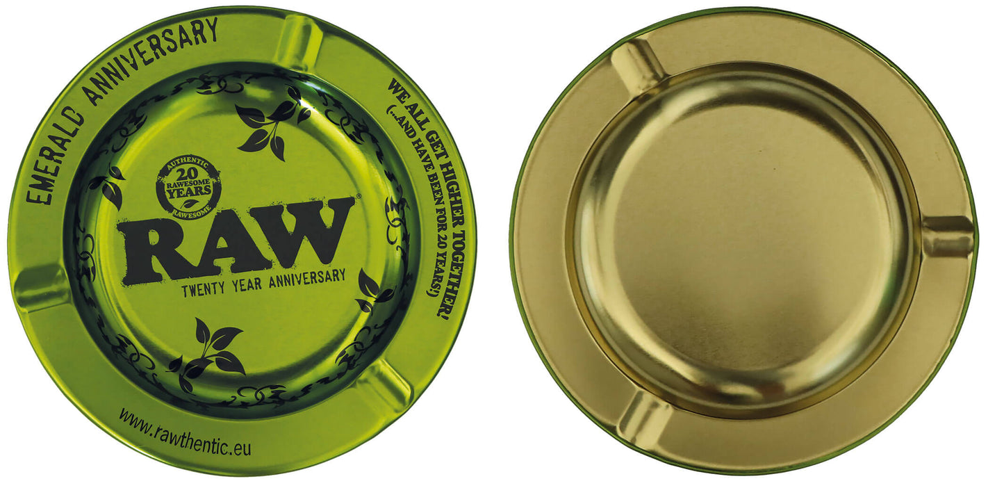 RAW Emerald Metal Aschenbecher 20th Anniversary 14 cm | RAW 20 Jahre Jubiläum Metall Ashtray